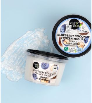 Organic Shop - Exfoliante corporal de azúcar - Yogur helado de arándano y coco