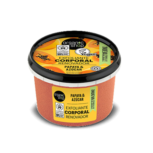 Organic Shop - Exfoliante corporal renovador - Papaya orgánica y azúcar