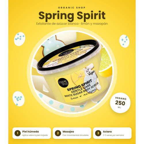Organic Shop - Exfoliante corporal Spring Spirit - Limón y mazapán