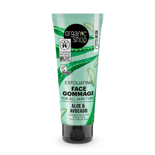 Organic Shop - Exfoliante para todo tipo de pieles - Aloe y Aguacate