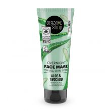 Organic Shop - Mascarilla facial nocturna para todo tipo de pieles - Aloe y Aguacate