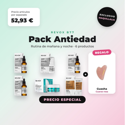 Pack Antiedad REVOX B77: rutina de día y noche + Gua sha