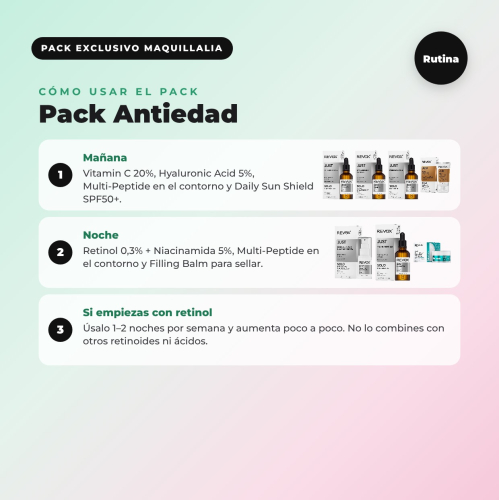 Pack Antiedad REVOX B77: rutina de día y noche + Gua sha