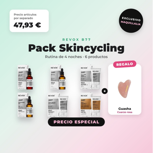 Pack Skincycling REVOX B77: rutina de 4 noches + Gua sha