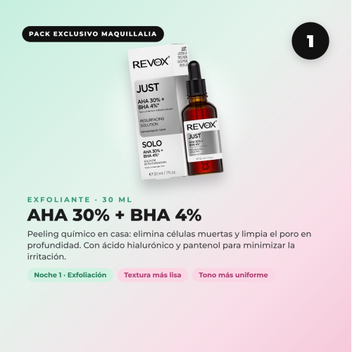 Pack Skincycling REVOX B77: rutina de 4 noches + Gua sha