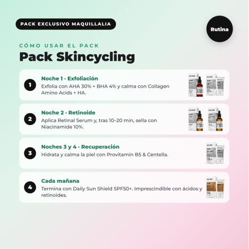 Pack Skincycling REVOX B77: rutina de 4 noches + Gua sha