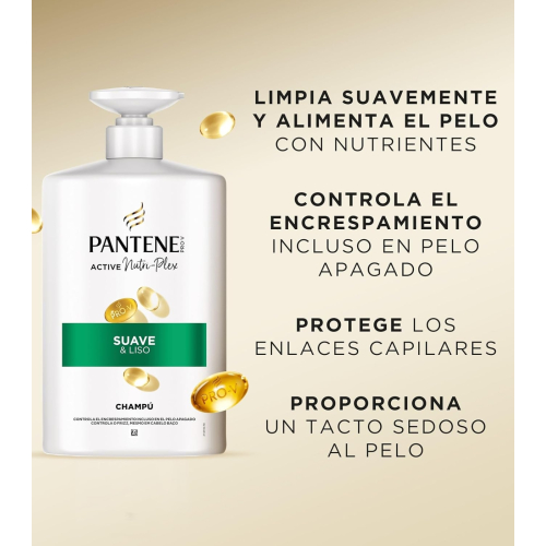Pantene - *Nutri-Plex* - Champú Suave & Liso - 1L