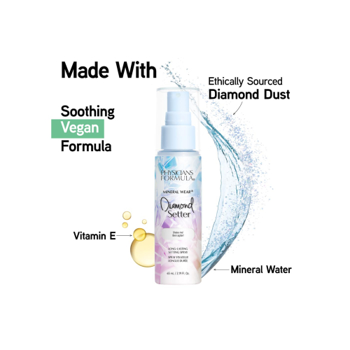 Physicians Formula - Spray fijador de maquillaje Mineral Wear Diamond