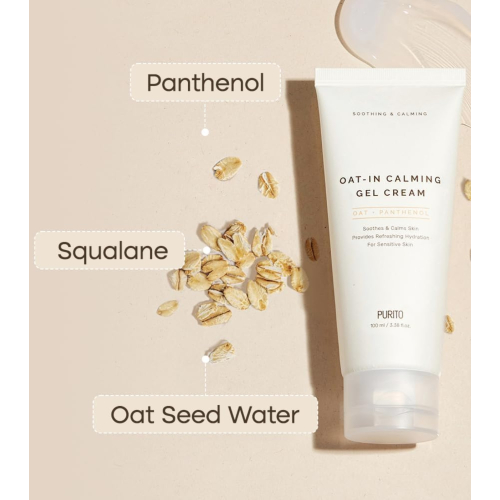 Purito - Crema facial calmante en gel Oat-in + Panthenol