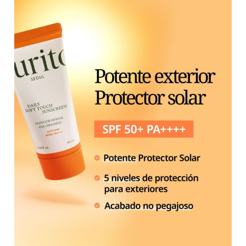 Purito - Crema solar ligera Daily Soft Touch SPF50+ PA++++ - Formato mini