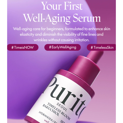 Purito - *Timeless Bloom* - Sérum rejuvenecedor con Bakuchiol