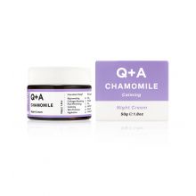 Q+A Skincare - Crema facial calmante de noche con camomila