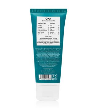 Q+A Skincare - Crema hidratante facial para pieles grasas Zinc PCA