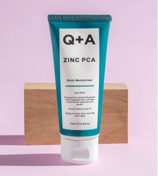 Q+A Skincare - Crema hidratante facial para pieles grasas Zinc PCA