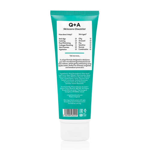Q+A Skincare - Limpiador exfoliante facial con niacinamida