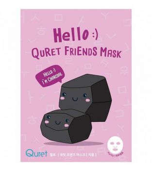 Quret - Mascarilla Hello Friends - Carbón