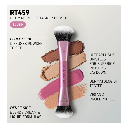 Real Techniques - Brocha doble de maquillaje Ultimate Multi-Tasker
