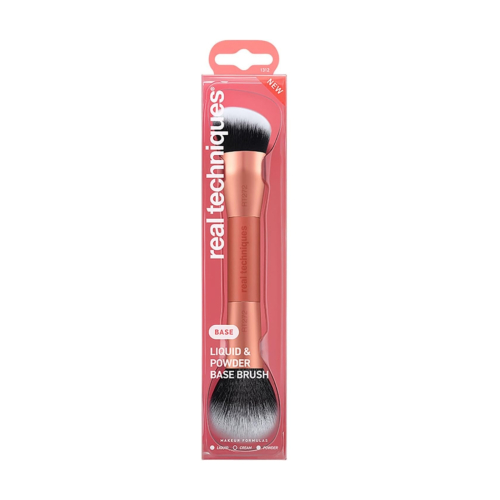 Real Techniques - Brocha doble para base de maquillaje Liquid & Powder - RT272