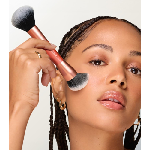 Real Techniques - Brocha doble para base de maquillaje Liquid & Powder - RT272