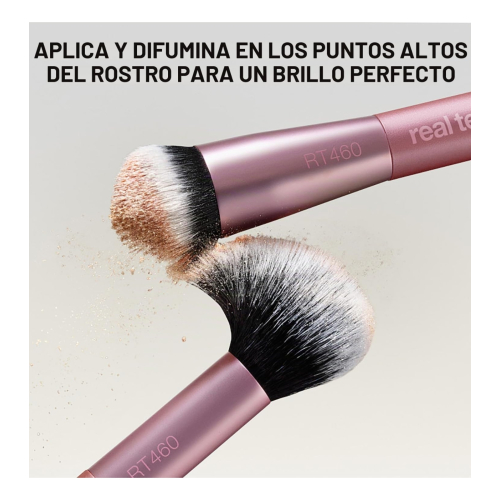 Real Techniques - Brocha doble para iluminador Highlight & Detail