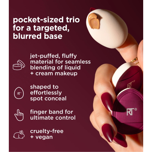 Real Techniques - *Cherry On top* - Set de 3 mini esponjas