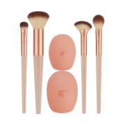 Real Techniques - *Cherry On top* - Set de 4 brochas + 2 fundas de silicona