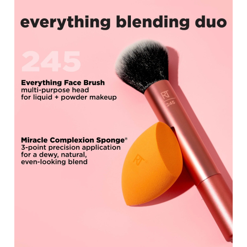 Real Techniques - Duo de brocha + esponja Everything Blending