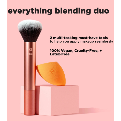Real Techniques - Duo de brocha + esponja Everything Blending