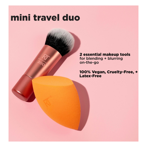 Real Techniques - Duo de brocha + esponja Mini Travel