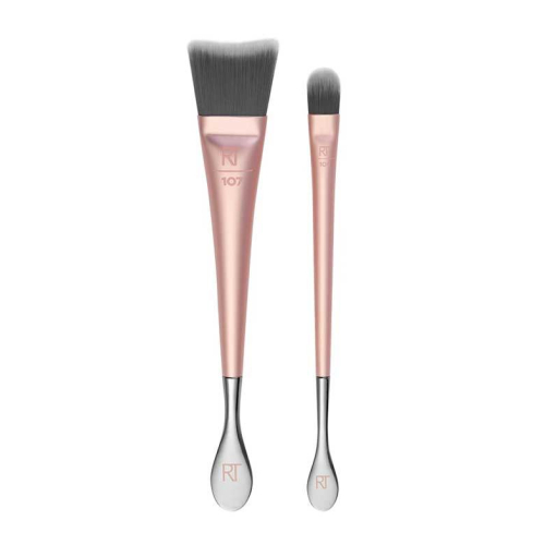 Real Techniques - Dúo de brochas para rostro y ojos Skincare Brush Duo - 107 + 109