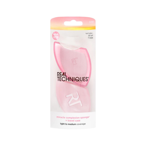 Real Techniques - *Sunrise To Sunset* - Esponja Miracle Complexion + funda de viaje