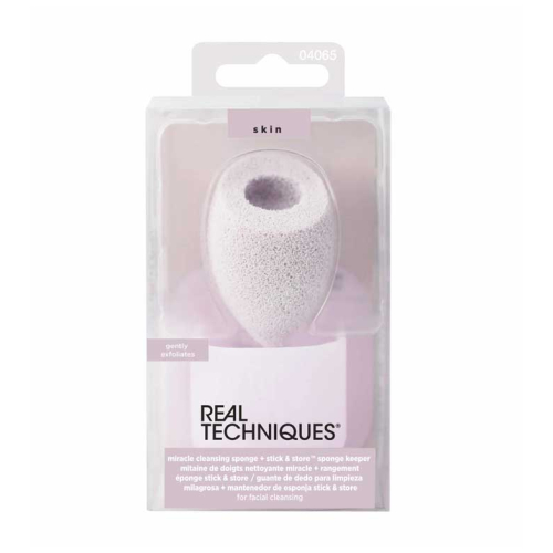 Real Techniques - Esponja para limpieza + soporte Miracle Cleansing