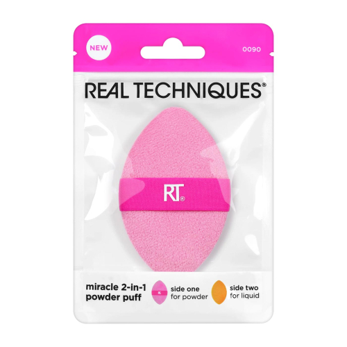 Real Techniques - Borla multiusos de doble cara Miracle 2-in-1 Powder Puff