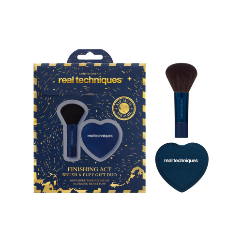 Real Techniques - *Holiday 2026* - Set de brocha + borla Finishing Act