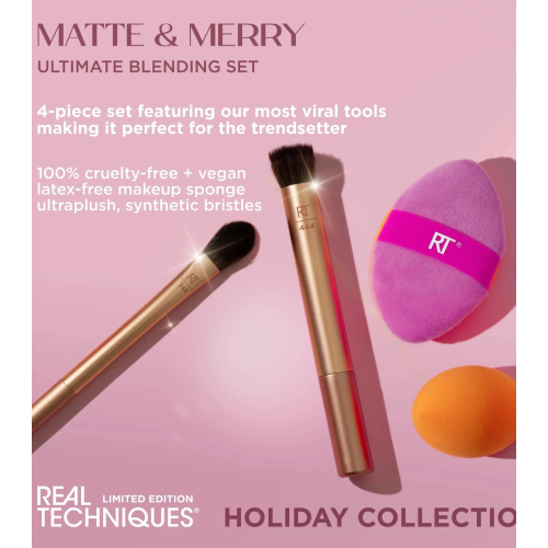 Real Techniques - *Holidays 24* - Set de brochas + esponjas Matte & Merry