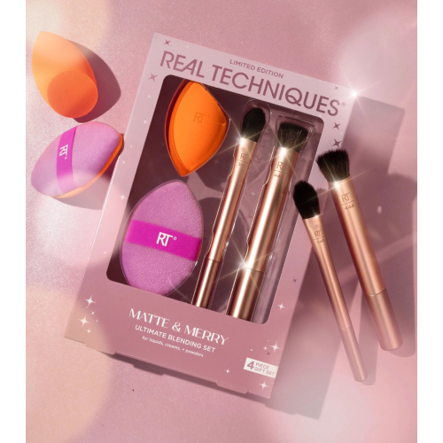 Real Techniques - *Holidays 24* - Set de brochas + esponjas Matte & Merry