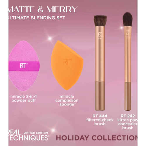 Real Techniques - *Holidays 24* - Set de brochas + esponjas Matte & Merry