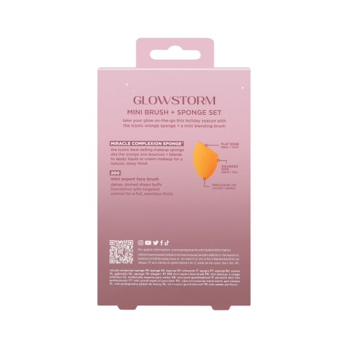 Real Techniques - *Holidays 24* - Set mini brocha + esponja Glowstorm