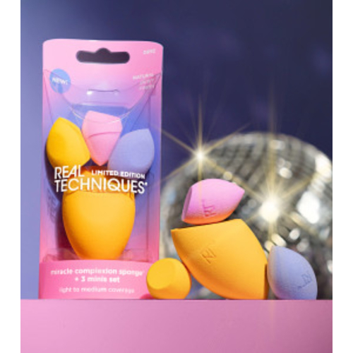 Real Techniques - *Night Brights* - Esponja Miracle Complexion + 3 mini esponjas