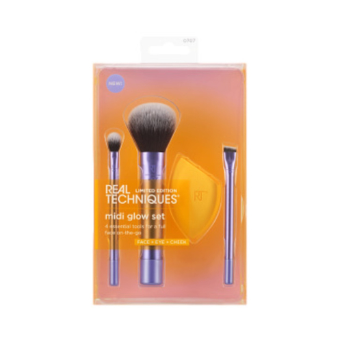 Real Techniques - *Night brights* - Set de brochas + esponja Midi Glow