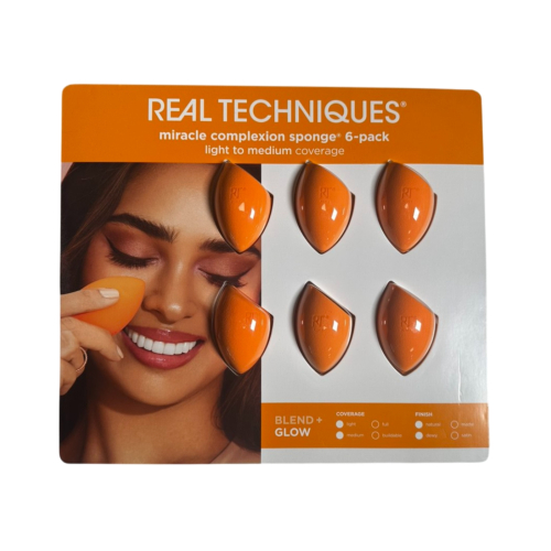 Real Techniques - Pack de 6 esponjas de maquillaje Miracle Complexion