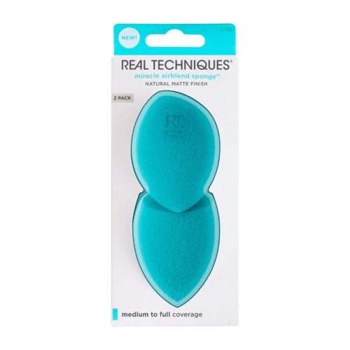 Real Techniques - Pack de esponjas de maquillaje Miracle Airblend Sponge - Acabado mate natural