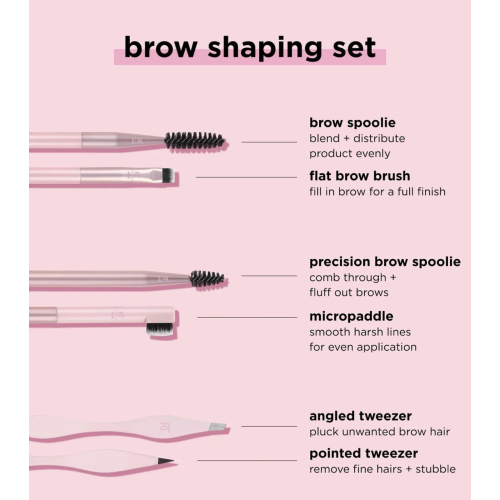 Real Techniques - Set 3 cepillos para cejas Brow Shaping