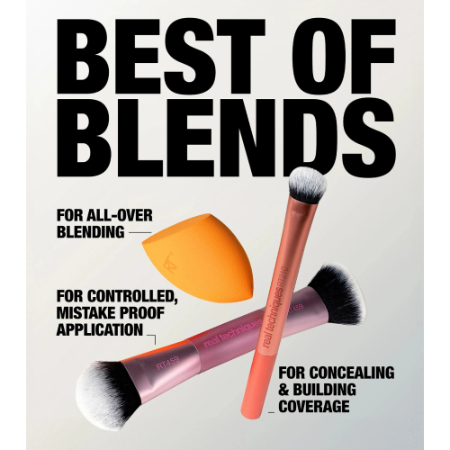 Real Techniques - Set de brochas y esponja Best of Blends