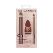 Real Techniques - Set Esponja de maquillaje Makeupsaver + Duo de Brochas para rostro