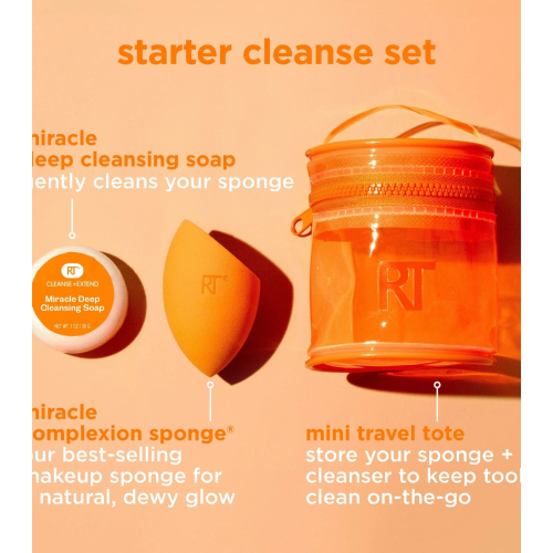 Real Techniques - Set esponja + limpiador