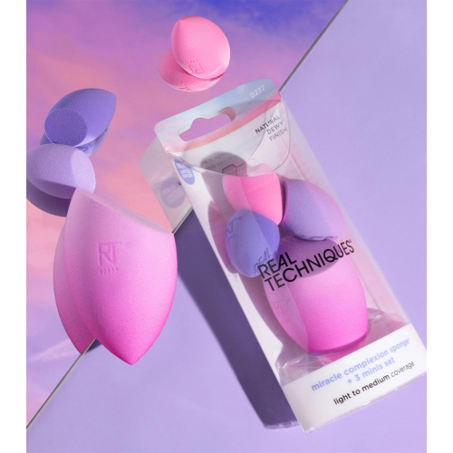 Real Techniques - *Sunrise To Sunset* - Esponja Miracle Complexion + 3 mini esponjas