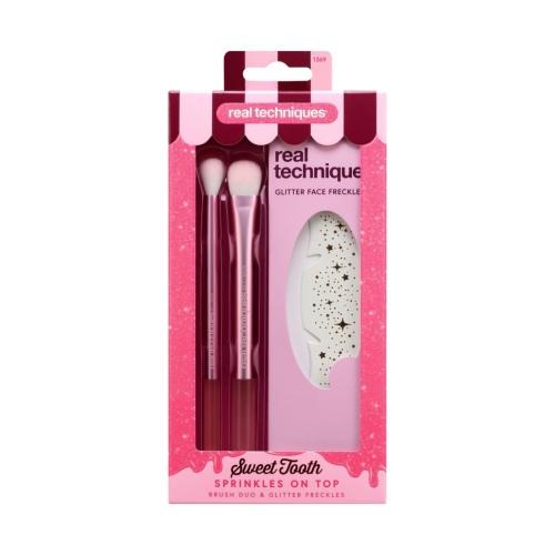 Real Techniques - *Sweet Tooth* - Set de brochas + Adhesivos para rostro Sprinkles on Top