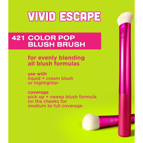 Real Techniques - *Vivid Escape* - Brocha para colorete Color Pop - 421