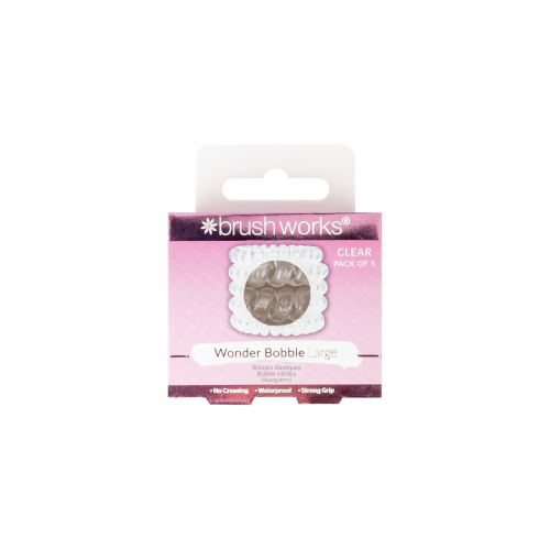 REGALO - Brushworks - Pack de 5 coleteros Wonder Bobble Large - Clear